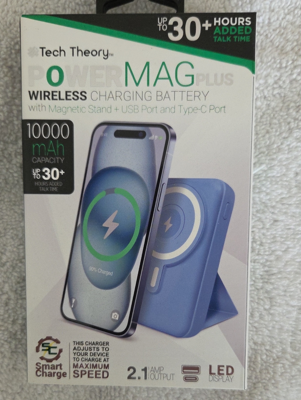 Theory PowerMAG Plus Wireless Charging Battery Pack - Blue